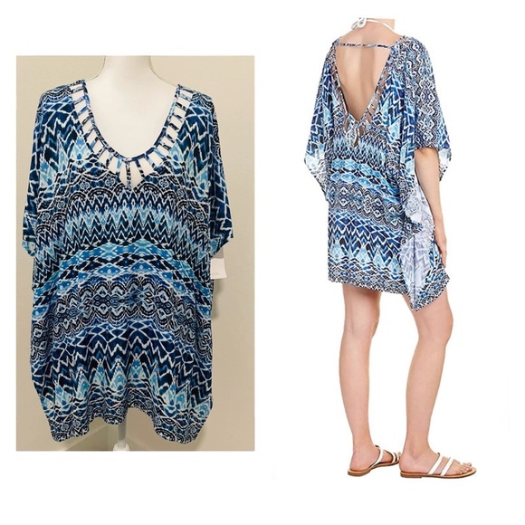 La Blanca Oasis Ikat Tunic Style Swim Coverup - Picture 10 of 10